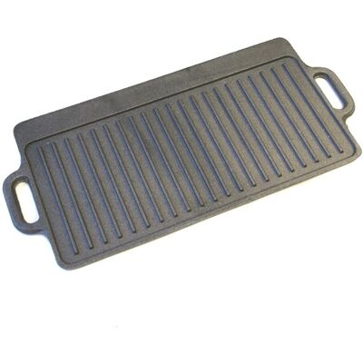 KitchenCraft Deluxe Parrilla de Hierro Fundido Reversible 45x23cm - Parrilla KitchenCraft Deluxe Parrilla de Hierro Fundido Reversible 45x23cm - Parrilla