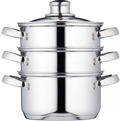 KitchenCraft Stainless Steel Three Tier Steamer - Steamer KitchenCraft Stainless Steel Three Tier Steamer - Steamer