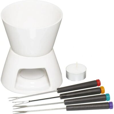 KitchenCraft Blue Ceramic & Steel Fondue Set - Fondue Type KitchenCraft Blue Ceramic & Steel Fondue Set - Fondue Type