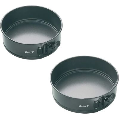 MasterClass Twin Pack Non-Stick Springform Cake Pans - Cake Tins MasterClass Twin Pack Non-Stick Springform Cake Pans - Cake Tins