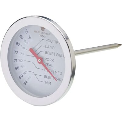 MasterClass Groot Roestvrij Stalen Vlees Thermometer - Keukengerei MasterClass Groot Roestvrij Stalen Vlees Thermometer - Keukengerei