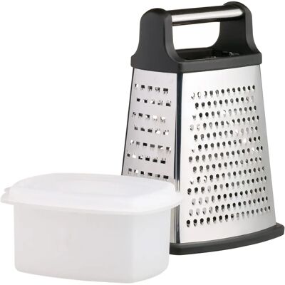MasterClass Stainless Steel Four Sided Box Grater - Kitchen Tool MasterClass Stainless Steel Four Sided Box Grater - Kitchen Tool