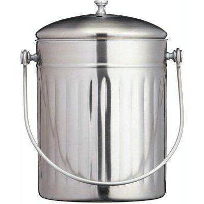 Poubelle à compost en acier inoxydable Kitchencraft - Grande Capacité - Publicité Poubelle à compost en acier inoxydable Kitchencraft - Grande Capacité - Publicité
