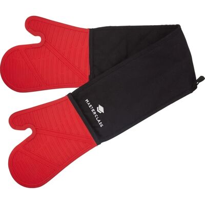 Masterclass Seamless Silicone Double Oven Glove - Red Masterclass Seamless Silicone Double Oven Glove - Red