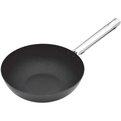 Masterclass Carbon Steel 24cm Wok - Heavy Duty Induction Safe Masterclass Carbon Steel 24cm Wok - Heavy Duty Induction Safe