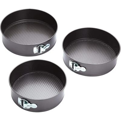 Kitchencraft Non-Stick Spring Form Cake Pans - Set of Three - Unisex Kitchencraft Non-Stick Spring Form Cake Pans - Set of Three - Unisex