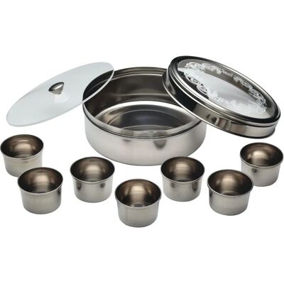 Kitchencraft Scaffale Spezie da 17cm Argento con 7 Barattoli - Contenitore di Spezie Kitchencraft Scaffale Spezie da 17cm Argento con 7 Barattoli - Contenitore di Spezie