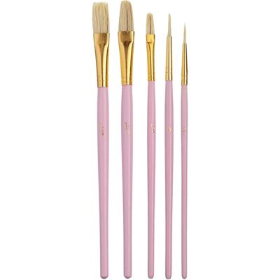 KitchenCraft 5-delige set decoratiepenselen voor taarten - Roze KitchenCraft 5-delige set decoratiepenselen voor taarten - Roze