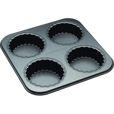MasterClass Antihaft-Tartelette-Form mit 4 Löchern MasterClass Antihaft-Tartelette-Form mit 4 Löchern