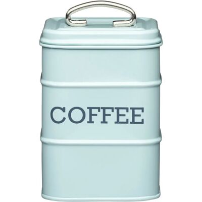 Living Nostalgia Blue Coffee Tin - Vintage Style Kitchen Storage Living Nostalgia Blue Coffee Tin - Vintage Style Kitchen Storage