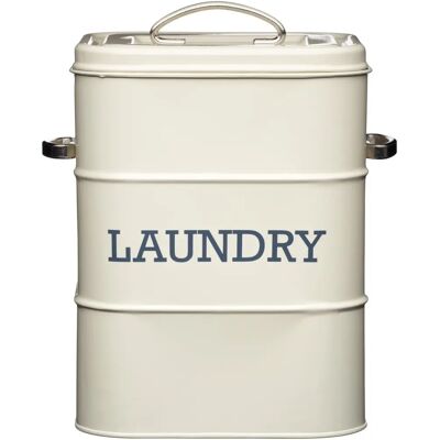 Living Nostalgia Antique Cream Laundry Tin - Laundry Tin Living Nostalgia Antique Cream Laundry Tin - Laundry Tin