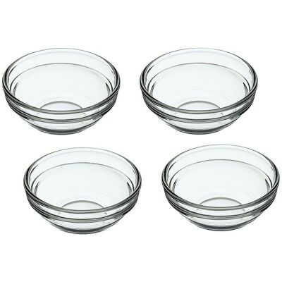 KitchenCraft Set van 4 glazen kommen - Geschikt voor magnetron en vaatwasser KitchenCraft Set van 4 glazen kommen - Geschikt voor magnetron en vaatwasser