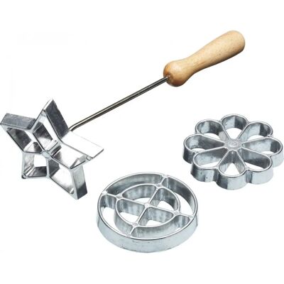 Set di ferri per rosette svedesi KitchenCraft - Alluminio, 3 forme Set di ferri per rosette svedesi KitchenCraft - Alluminio, 3 forme