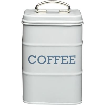 Living Nostalgia Französische Graue Kaffeedose - Vintage Küchenaufbewahrung Living Nostalgia Französische Graue Kaffeedose - Vintage Küchenaufbewahrung