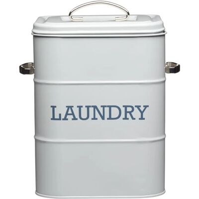 Living Nostalgia French Grey Laundry Tin - Laundry Type Living Nostalgia French Grey Laundry Tin - Laundry Type