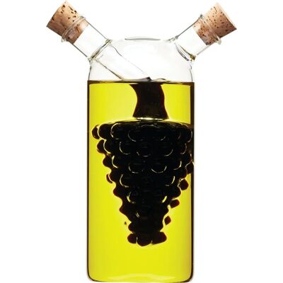 KitchenCraft Italian 2-in-1 Oil & Vinegar Bottle - Clear KitchenCraft Italian 2-in-1 Oil & Vinegar Bottle - Clear