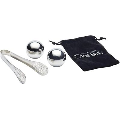 BarCraft Stainless Steel Large Spherical Ice Ball Set - Bar Accessories BarCraft Stainless Steel Large Spherical Ice Ball Set - Bar Accessories