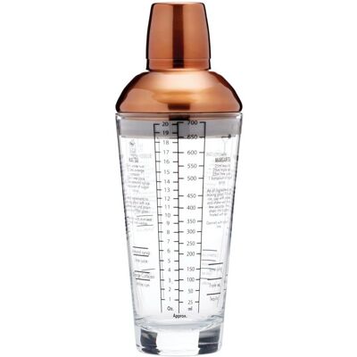 BarCraft Finition Cuivre Shaker à Cocktail en Verre - 650ml - Unisexe - Publicité BarCraft Finition Cuivre Shaker à Cocktail en Verre - 650ml - Unisexe - Publicité