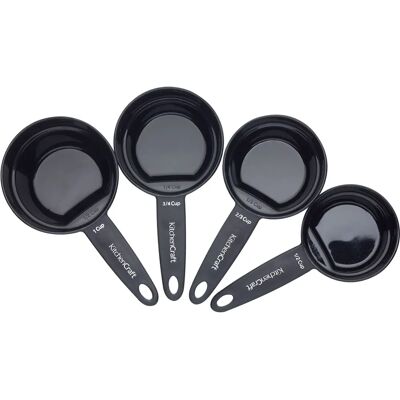 Set di 4 misurini magnetici impilabili - Nero Set di 4 misurini magnetici impilabili - Nero