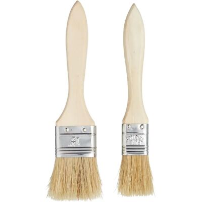 Ensemble de 2 pinceaux de pâtisserie KitchenCraft - Bois, 2 Tailles Ensemble de 2 pinceaux de pâtisserie KitchenCraft - Bois, 2 Tailles
