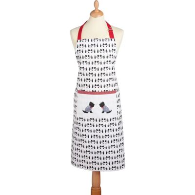KitchenCraft Westie Schürze - Weiß/Grau - Unisex KitchenCraft Westie Schürze - Weiß/Grau - Unisex