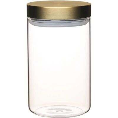 MasterClass Pot à conserve en verre avec couvercle en laiton - 1L MasterClass Pot à conserve en verre avec couvercle en laiton - 1L