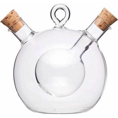 KitchenCraft World of Flavours Italian Round Dual Oil and Vinegar Bottle - Oil & Vinegar Dispenser KitchenCraft World of Flavours Italian Round Dual Oil and Vinegar Bottle - Oil & Vinegar Dispenser