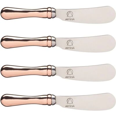 Artesa Set di 4 Coltelli per Burro in Acciaio Inox - Utensili da Spalmare e Tagliare Artesa Set di 4 Coltelli per Burro in Acciaio Inox - Utensili da Spalmare e Tagliare
