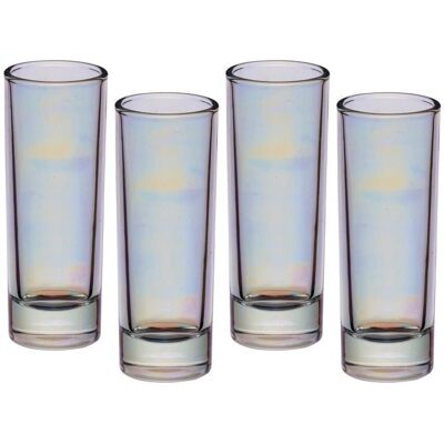 BarCraft Tall Shot Glasses Set of 4 - Lustre Glassware - 60ml BarCraft Tall Shot Glasses Set of 4 - Lustre Glassware - 60ml