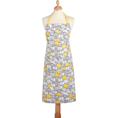 KitchenCraft Yellow Sheep Apron - Adjustable Cotton Cooking Apron KitchenCraft Yellow Sheep Apron - Adjustable Cotton Cooking Apron
