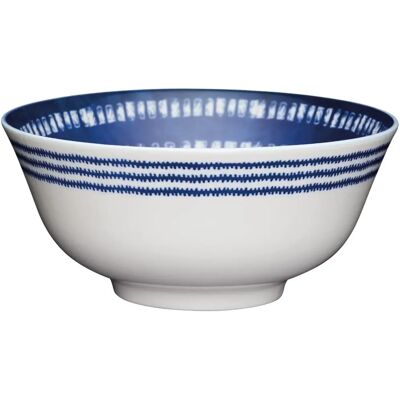 Kitchencraft Keramik-Schüssel-Set - Blau, Weiß, Silber - 15,5x7,5cm - Keramikschalen Kitchencraft Keramik-Schüssel-Set - Blau, Weiß, Silber - 15,5x7,5cm - Keramikschalen