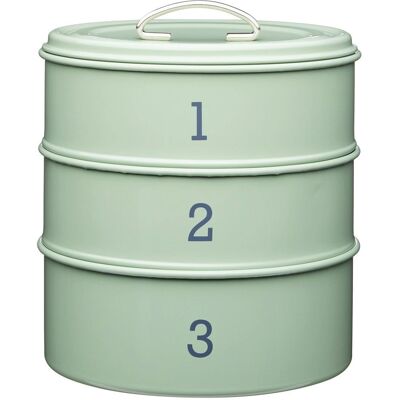 KitchenCraft Living Nostalgia Sage Green 3-Tier Cake Tin KitchenCraft Living Nostalgia Sage Green 3-Tier Cake Tin