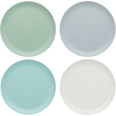 KitchenCraft 4-Piece Melamine Plate Set - Multi-colored Dinnerware KitchenCraft 4-Piece Melamine Plate Set - Multi-colored Dinnerware