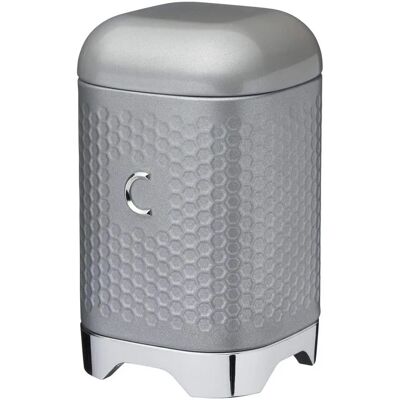 Lovello Grey Retro Coffee Canister with Geometric Finish - Coffee Container Lovello Grey Retro Coffee Canister with Geometric Finish - Coffee Container