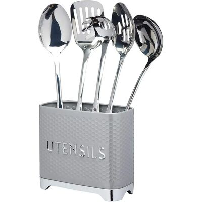 Lovello Shadow Grey Retro Utensil Holder - KitchenCraft Lovello Shadow Grey Retro Utensil Holder - KitchenCraft
