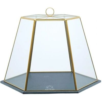 Artesa Glass Serving Cloche with Slate Base - Cloche en verre et ardoise Artesa Glass Serving Cloche with Slate Base - Cloche en verre et ardoise