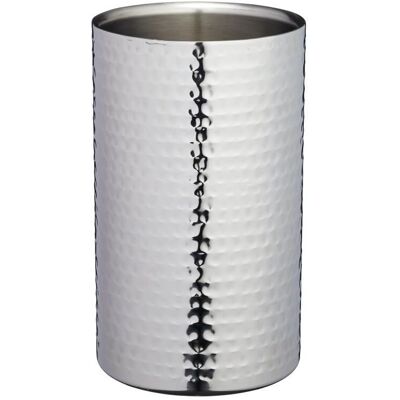 Refroidisseur à Vin en Acier Inoxydable Martelé - Double Paroi - 12x20cm - Argent Refroidisseur à Vin en Acier Inoxydable Martelé - Double Paroi - 12x20cm - Argent