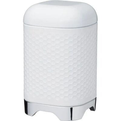 Lovello Retro Storage Jar with Geometric Finish - White - Storage Jar Lovello Retro Storage Jar with Geometric Finish - White - Storage Jar