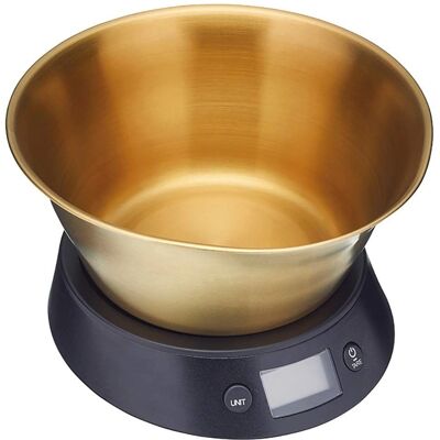 MasterClass 5kg Digital Kitchen Scale & Bowl - Black / Brass - Kitchen Scale MasterClass 5kg Digital Kitchen Scale & Bowl - Black / Brass - Kitchen Scale