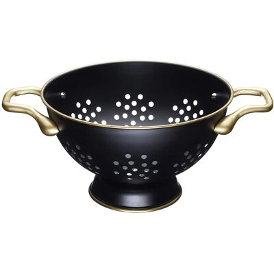 KitchenCraft Masterclass Colander - Stainless Steel, Black Matte, Copper Effect - Colander KitchenCraft Masterclass Colander - Stainless Steel, Black Matte, Copper Effect - Colander