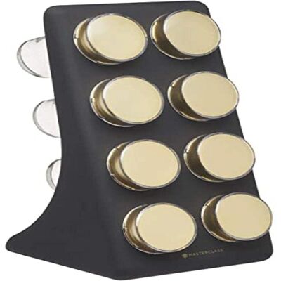 MasterClass Black and Brass Spice Rack - Spice Rack MasterClass Black and Brass Spice Rack - Spice Rack