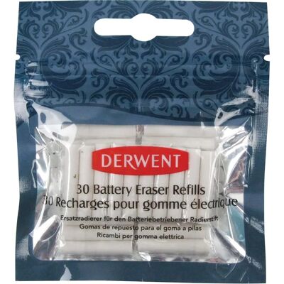 Derwent Batteriebetriebene Radiergummi-Ergänzungen - Packung mit 30 Radiergummi-Ergänzungen Derwent Batteriebetriebene Radiergummi-Ergänzungen - Packung mit 30 Radiergummi-Ergänzungen