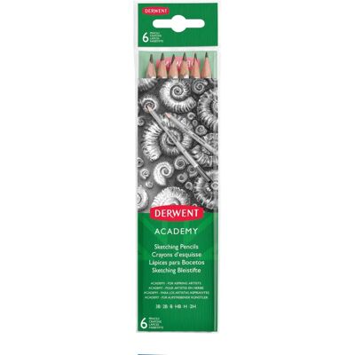 Derwent 2h-3b Graphite Pencils - Sketching Set of 6 Derwent 2h-3b Graphite Pencils - Sketching Set of 6