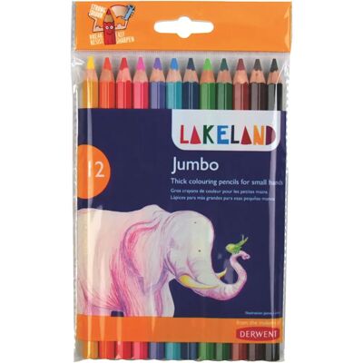 Derwent Lakeland Jumbo Colouring Pencils - Multicolor Set of 12 Derwent Lakeland Jumbo Colouring Pencils - Multicolor Set of 12