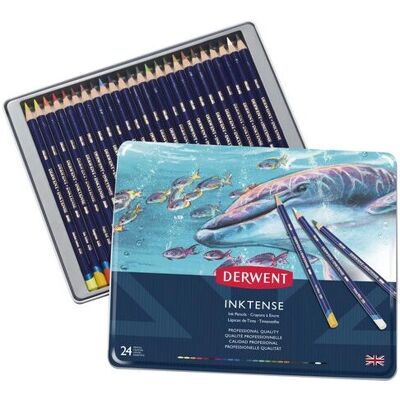 Derwent Inktense Moniväriset 24 kpl - Väritolapuut Derwent Inktense Moniväriset 24 kpl - Väritolapuut