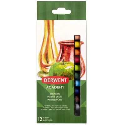 Derwent Academy Oil Pastels - Set of 12 - Multicolour Oil Pastels Derwent Academy Oil Pastels - Set of 12 - Multicolour Oil Pastels