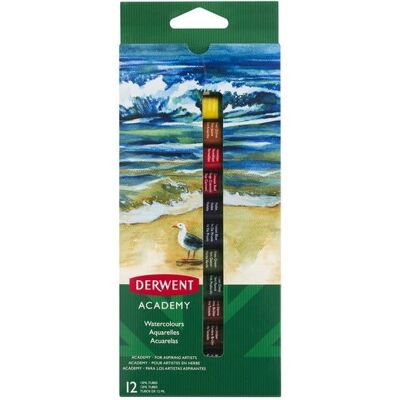 Derwent Aquarellfarben - 12 x 12ml Set - Künstlerbedarf Derwent Aquarellfarben - 12 x 12ml Set - Künstlerbedarf