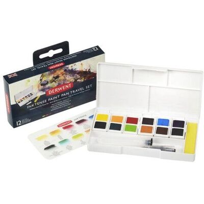 Derwent Watercolor Paint Set with 12 Colors - Art/Craft Supplies Derwent Watercolor Paint Set with 12 Colors - Art/Craft Supplies