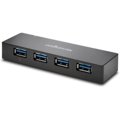 Kensington UH4000C USB 3.2 Gen 1 4-Port Hub - Schwarz Kensington UH4000C USB 3.2 Gen 1 4-Port Hub - Schwarz