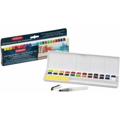 Derwent Professional Inktense Paint Pan Studio Set - 24 Pans - Watercolor Paint Set Derwent Professional Inktense Paint Pan Studio Set - 24 Pans - Watercolor Paint Set